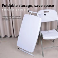 Table à manger pliable réglable en hauteur en plastique, avec cadre métallique durable, pour extérieur, jardin, hôpital, parc - Vente en gros usine