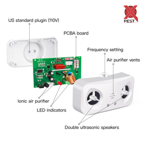 Purificatore d'aria ionico e repellente per parassiti ad ultrasuoni sistema silenzioso 3 in 1 per mosche acari della polvere e controllo dei roditori - Product Image 6