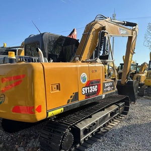 Excavatrice sur chenilles d'occasion SANY SY135C de 13,5 tonnes, entièrement hydraulique, pour la construction routière municipale - Product Image 2