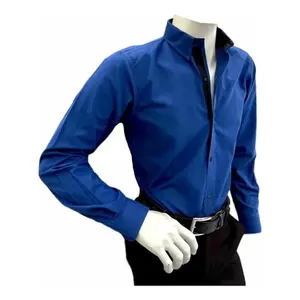 Camisa de Vestir para Hombre, Corte Entallado, Tejido de Sarga, Estilo Casual, Cuello Clásico, Manga Larga, Talla 6XL - Product Image 4