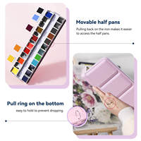 Rubens – Coffret de 24 aquarelles solides de haute qualité Song Danqing, pour enfants, sur papier, en boîte métallique