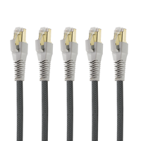 Cable Ethernet Cat6 Blindado con Conectores RJ45 Chapados en Oro / Cable de Red LAN Trenzado de Nailon / Cable de Internet para Servidor, Router, PC