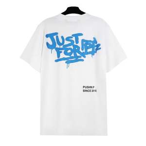 Nueva camiseta PAT informal holgada unisex con estampado de letras divertidas y modernas, estilo hip-hop, para skateboard, de manga corta - Product Image 3