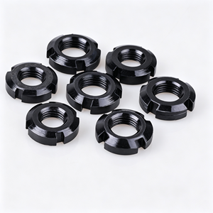 Écrou rond fendu en acier au carbone GB812 à filetage métrique, anti-jouissance, à serrage, fourni directement par l'usine - Product Image 4