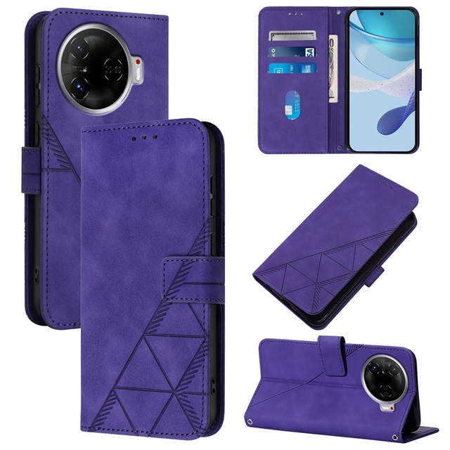 Line Wallet Leather Case for Tecno Camon 40 30 Premier 5G Spark 20 Pro Plus Go 2024 20C 10 10C Pova 6 5 Pro 4G NEO 3 Flip Cover
