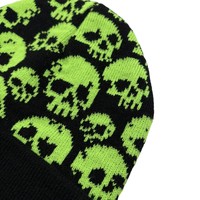 Bonnet essentiel streetwear à motif crâne |   Casquettes à imprimé intégral vert néon |   Design unisexe, adapté à toutes les saisons