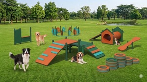 Équipement professionnel pour aire <span class=keywords><strong>de</strong></span> jeux pour chiens, parcours d'agilité en HDPE résistant aux UV pour les zones <span class=keywords><strong>de</strong></span> jeux extérieures commerciales pour animaux <span class=keywords><strong>de</strong></span> compagnie - Product Image 3