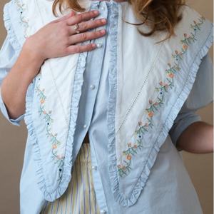 Chemisier Bohème Brodé en Coton à Col Rond et Manches Bouffantes, Style Ethnique Champêtre pour Femme - Meilleure Vente - Product Image 3