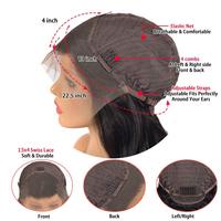 Perruque Lace Front Body Wave de Haute Qualité en Cheveux Indiens Remy Vierges Noirs Lavish Beauty avec Dentelle Transparente pour Femmes Noires