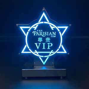 Type <b>Light</b> LED Illuminated <b>Sign</b> Rectangular Seven Colors VIP Reservation Nightclub Bar Atmosphere Props Easy Installation - Product Image 2