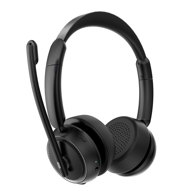 2024 OEM/ODM Noise Canceling ENC 40 Hours Hands Free Detachable Bluetooth Headset for Call Center