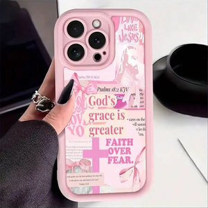 <span class=keywords><strong>เคส</strong></span>โทรศัพท์ดีไซน์กากบาทสีชมพูสำหรับ iPhone 16 15 17 AIR PRO MAX ปลอกด้านหลังสีลูกกวาดแฟชั่นกันกระแทก - Product Image 1