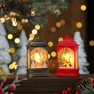 Cross-border Christmas printed <b>lanterns</b>, night lights, snowman decorations, candle <b>lamps</b>, desktop ornaments, Christmas - Product Image 4