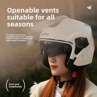 Casque de moto, coupe-vent, adapté à toutes les saisons, taille unique, casque pour véhicule électrique, double visière, protection solaire