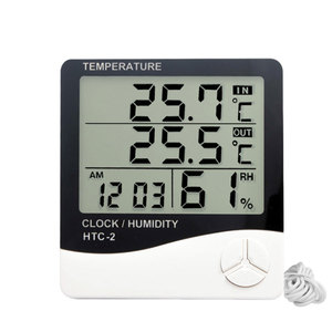 दोहरे तापमान सेंसर थर्मोहाइग्रोमीटर HTC-2 ग्रीनहाउस नर्सरी मॉनिटर - Product Image 2