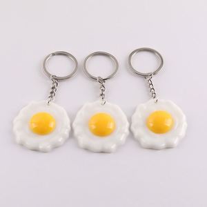 Simulated Fun Double Yolk Egg Heart-Shaped Omelette Toy Food Omelette <b>Keychain</b> Pendant - Product Image 6