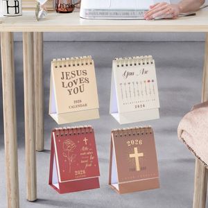 2026 Inspirational Mini Bible Desktop Calendars <b>Small</b> Religious Paper <b>Desk</b> Planners for Daily Monthly Weekly Scheduling - Product Image 3