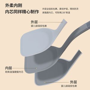 Juego de utensilios de cocina de silicona, 9 piezas, espátula, cuchara para arroz, utensilios de cocina antiadherentes para freír, revolver y servir - Product Image 4
