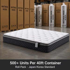 Compact <strong>Thin</strong> <strong>Mattress</strong> Single <strong>Double</strong> Size - Memory Foam Bed in a Box for Japanese Korean Small Apartment Studio Wholesale - Product Image 4