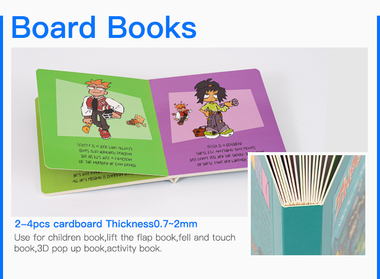 Publishing custom cute board books english children board book printing
