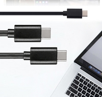 Câble de charge rapide USB Type-C mâle vers mâle double tête 3A 60W 10cm 15cm 20cm 25cm avec gaine en PVC pour ordinateur
