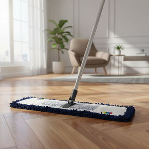 Mopa de microfibra acrílica Gizmop de 60 cm con autoescurridor, duradera (más de 20 000 usos), reutilizable para suelos de parquet - Palo de acero inoxidable - Product Image 3