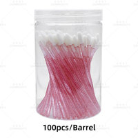 50 pièces cosmétique exfoliant peluches coton nettoyant beauté outil applicateur poignée brillant à lèvres rouge à lèvres brillant baguette brosse jetable