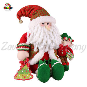 पारंपरिक क्लासिक 19 इंच के बैठने वाले सेंत क्लाकस हाथ से लाल पॉलिएस्टर व्यक्तिगत लड़कों क्रिसमस की सजावट फैक्टरी - Product Image 3