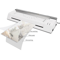 Machine à plastifier A3 320 mm personnalisée pour bureau, maison, école, avec chauffe rapide, pour films de 75 à 125 microns et arrondisseur de coins