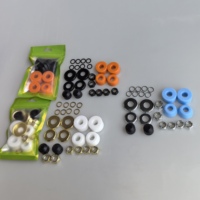 Perlengkapan Perbaikan Roda Skateboard dengan Mur Kingpin Emas Perak Hitam, Washer Biru Oranye Putih, dan Bushing, Suku Cadang Skateboard