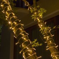Guirlande lumineuse LED étanche IP65 10m 100 LED dorées, à remplissage de colle, haute luminosité, clignotante, multi-modes, en PVC, résistante à l'eau - Meilleures ventes