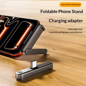 Adaptador de Carga Plegable 2 en 1, Adaptador de Soporte Tipo C de 240 W Máx., Adaptador de Soporte USB C a Tipo C, Cable de Datos de Carga Rápida - Product Image 2