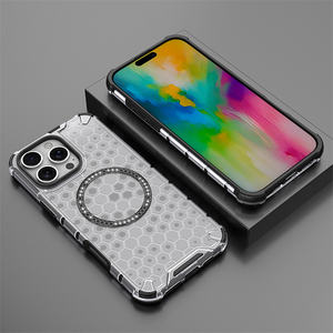 400 एक्स 60 200 प्रो/पुरा 70 अल्ट्रा/मेट 70/प्ले 60 + फोन केस पारदर्शी कार धारक हनीकॉम्ब चुंबकीय एंटी फॉल कवर कवर - Product Image 3