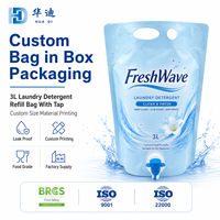 Sac de 5L, 8L, 10L personnalisé OEM/ODM pour boissons, vin, eau, avec bouchon à vis, film de qualité alimentaire pour les marques de détergent à lessive