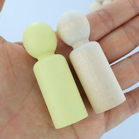Ornements cadeaux écologiques, poupées en bois massif naturel, sans bavures, figurines vierges pour bricolage, jouets éducatifs de peinture parent-enfant