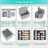 Organisateur de chaussures pliable en tissu Oxford, boîte de rangement transparente pour 16 paires, fond renforcé, poignées, rangement moderne pour économiser de l'espace dans le placard