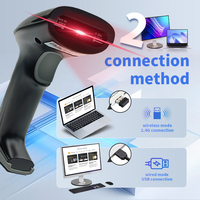 Lecteur de codes-barres sans fil JR HC-710CW 1D, lecteur laser CIS portable 2,4 G peu coûteux pour tablettes, interface USB, produit en stock