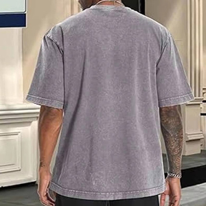 เสื้อยืดโอเวอร์ไซส์ผู้ชายผ้าฝ้ายแท้ 100% ลายเรียบ ไซส์พลัส บิ๊ก ทอลล์ ทรงปกติ น้ำหนัก 180 กรัม ระบายอากาศได้ดี - Product Image 6