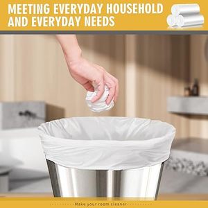 Huamaohengchun105 Count Small Trash Bags, 4 Gallon Garbage Can Liners - Unscented Wastebasket Trash Bags(15 Liter) - Product Image 6