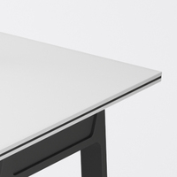 Bureau d'ordinateur modulaire en MDF mélaminé en forme de L convertible moderne pour le personnel de bureau