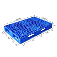 Palette en plastique double face, palette logistique à grille, palette en plastique haute résistance pour le transport en conteneur