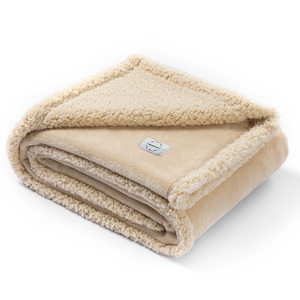 Không Thấm Nước Bằng Chứng Tùy Chỉnh Bán Buôn Sang Trọng Fluffy Ấm Mềm Ấm Giường Flannel <span class=keywords><strong>Sherpa</strong></span> Lông Cừu Pet Dog Chăn Ném - Product Image 1