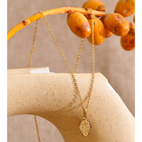 Collier pendentif chou en métal JINYOU 1044, motif dessin animé mignon, bijoux en acier inoxydable, chaîne plaquée or, étanche