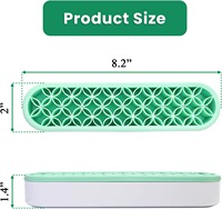 Organisateur de bureau en silicone, support à stylos multi-trous pour le bureau, support de rangement pour pinceaux de maquillage à grille géométrique, sans BPA
