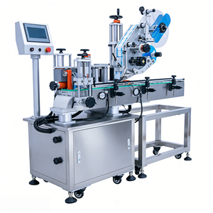 Machine d'étiquetage électrique FLM200RDF pour pots en verre, étiquettes automatiques sur le dessus et le côté, autocollants pour emballage de bouteilles, moteur et boîte de vitesses. - Product Image 3