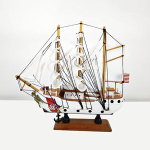 Benutzer definierte 24CM nautische Werbe geschenk Maritime Tisch dekoration Hms Kopfgeld Holz Segelboot "<span class=keywords><strong>PIRATE</strong></span>" Schiffs modell - Product Image 5