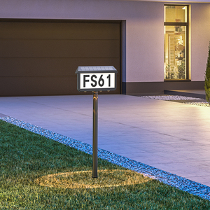 Luci Solari <span class=keywords><strong>a</strong></span> LED da Parete IP65 Impermeabili per Esterni, Insegne con Numeri Civici per Giardino, Targhe per Porte, Angolo di Illuminazione <span class=keywords><strong>a</strong></span> 360° - Product Image 3