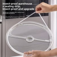 Conteneur de stockage de riz hermétique en PET transparent, distributeur de céréales avec couvercle anti-parasites pour le stockage alimentaire en cuisine