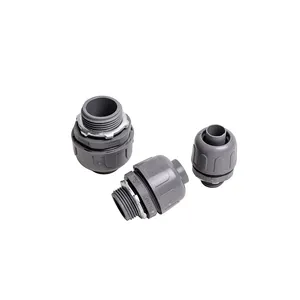 Konektor konduit 3/4 in. Fitting saluran listrik PVC konektor ketat cairan terdaftar Fitting saluran PVC 3/4NPT