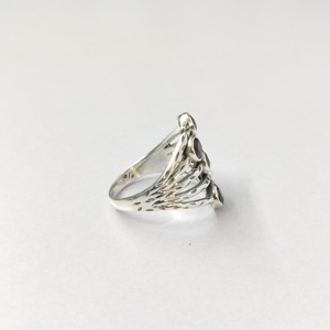 แหวนโกเมนเงินแท้ 925 แหวนพลอยโกเมน งานแฮนด์เมด คอลเลคชั่นแหวนสวย เครื่องประดับเงิน ราคาขายส่ง - Product Image 2